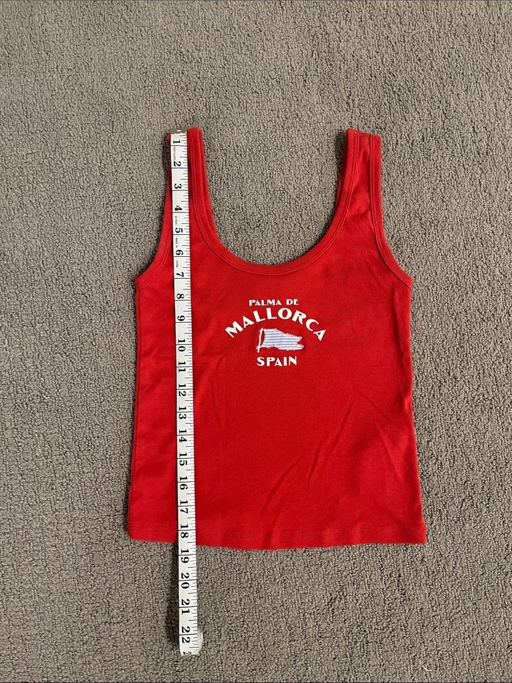 🩷 NWOT Abercrombie & Fitch 100% Cotton Spain Graphic Scoopneck Tank - Picture 4 of 11